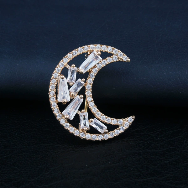 Moon Pin-Champagne Gold 020