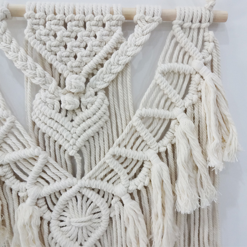 波西米亚挂毯卧室客厅民宿床头门后玄关装饰挂饰DIY编织棉绳挂毯