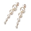 Elegant long earrings from pearl, Japanese and Korean, European style