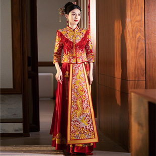 2025 New Dragon and Phoenix Jacket Wedding Dress Wedding Dress Xiuhe Dress Wedding Dress Chinese Style Toasting Dress Slimming Bride's Wedding Dress