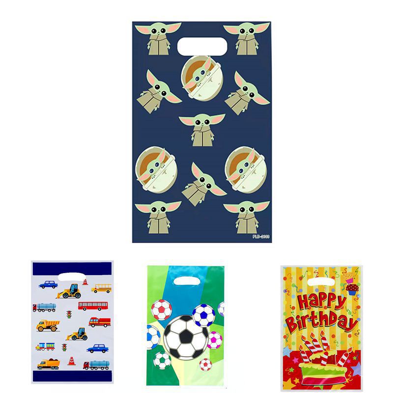 Cartoon Yoda Party Gift Bag Birthday Return Gift Bag Pearlescent Film Plastic Bag Candy Bag Handbag Children's Gift