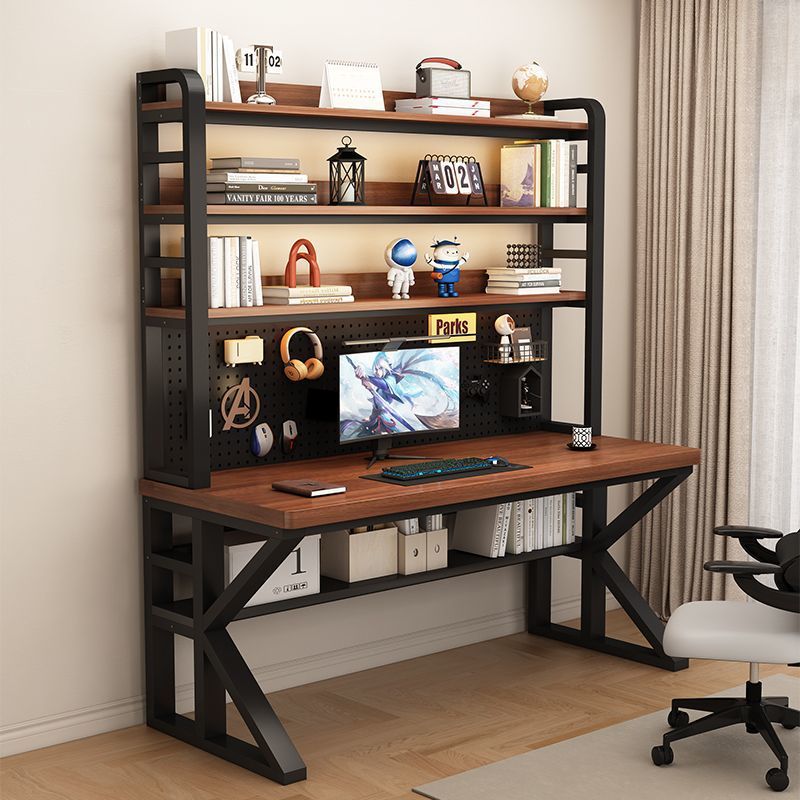 Computer Desk Home Hole Desk Bookshelf Integrated Combination Student Writing Bedroom Desktop Study Table Study Table