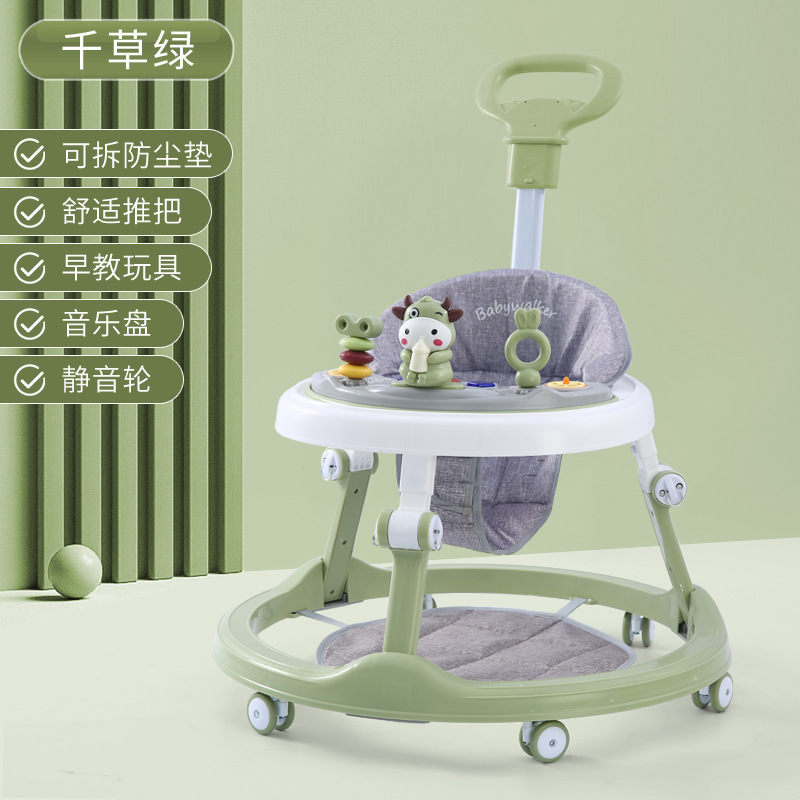 Andador para bebés que previene las piernas en forma de O y las caídas, apto para bebés de 6 a 18 meses, permite sentarse y ser empujado para ayudar a caminar y aprender a conducir.