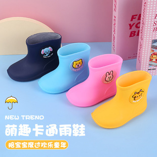 Children's corset rain boots wholesale light yellow duck rain boots small and medium-sized children's waterproof rain gear baby water shoes girls