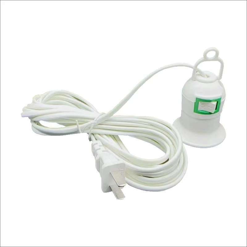 Lámpara E27 conexión de tornillo con interruptor de suspensión de lámpara LED lámpara de noche dos enchufado tres metros 5 metros