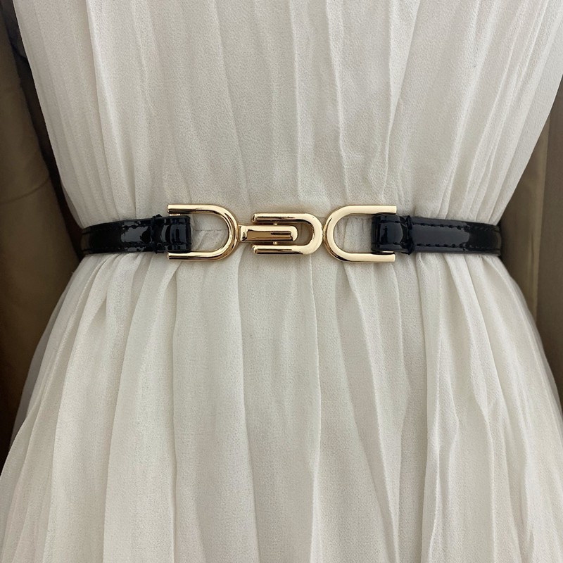 130g Weight Belt Classification 1 Piece Quantity Sweet Solid Color Pu Leather Alloy Women's Leather Belts
