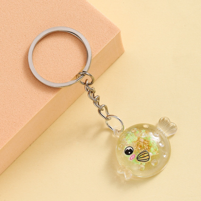 9g Weight Keychain Classification 1 Piece Quantity Daily Occasion Resin Material Fish Pattern Unisex Gender Cute Style 1 Piece Cute Fish Resin Unisex Keychain 16