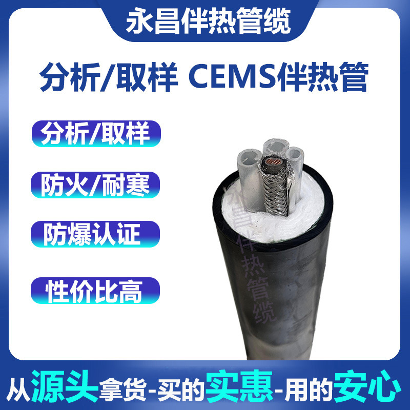 恒功率伴热管线BWG-Sφ8*6烟气设备CEMS双芯φ8 180度加热管