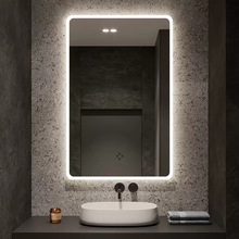 卫生间带灯智能浴室镜壁挂led触摸屏化妆镜灯镜可防雾挂墙式镜子