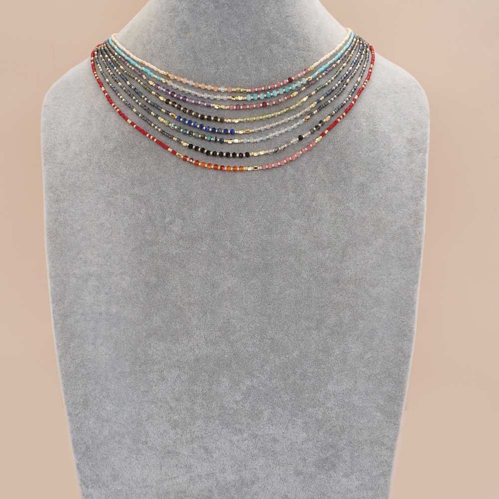 Bohemian Multicolor Beaded Plating Womenu0027S Necklace 1 Piece