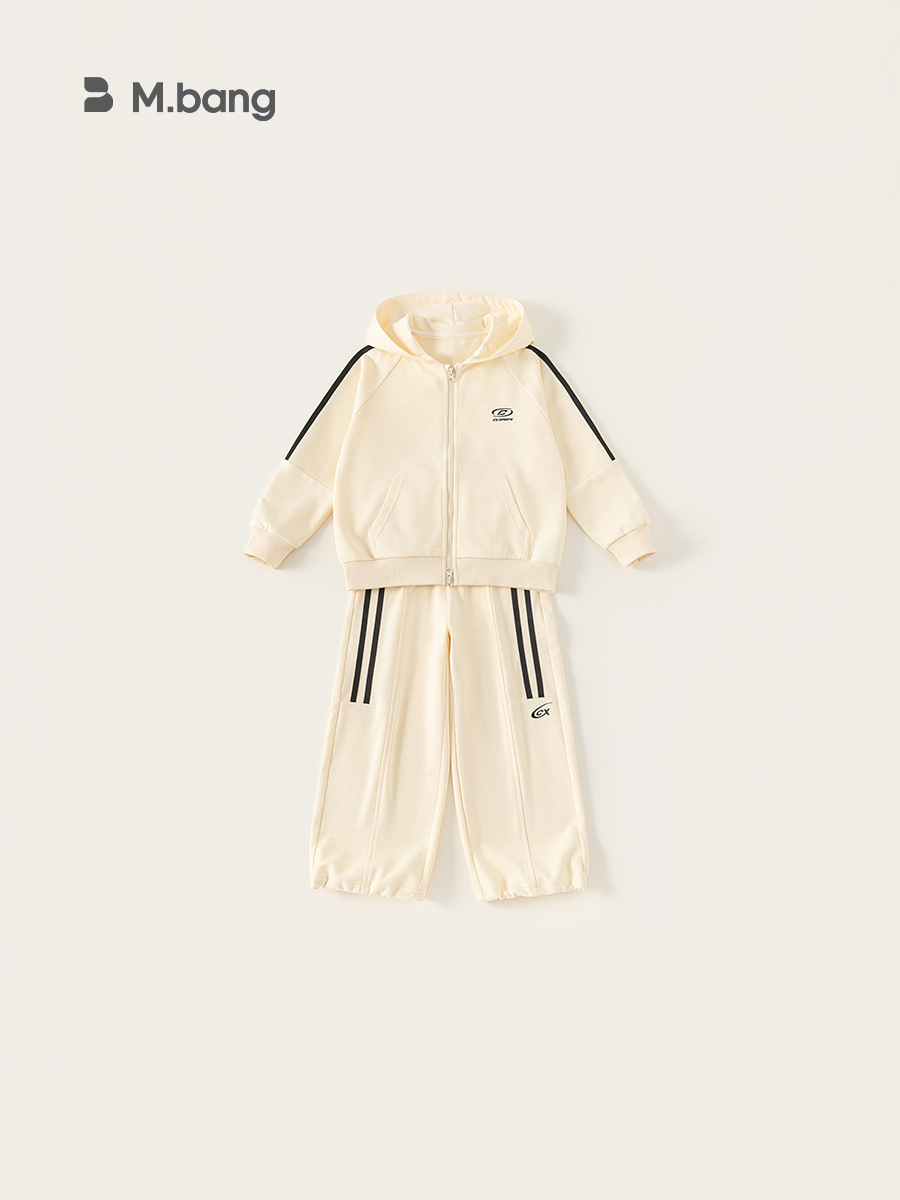 Yubao ropa infantil primavera traje casual bolsillo chaqueta con capuz chaqueta pantalones casuales deportivos de dos piezas image 5