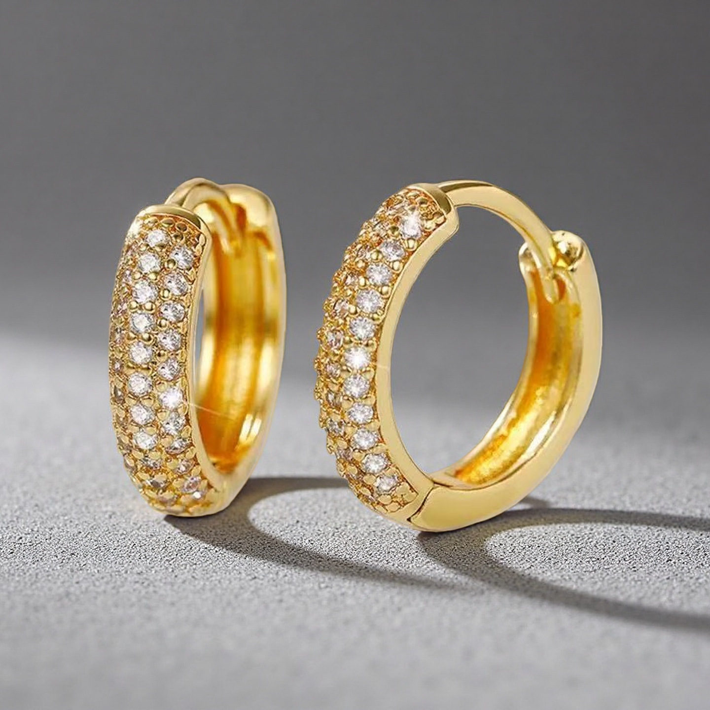 New Style Five-Element Ear Hoops, Personalized Retro Earrings, Light Luxury, High-End Feel, Elegant and Simple Design, Round Ear Accessories
