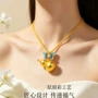 定制磨砂简约金葫芦项链