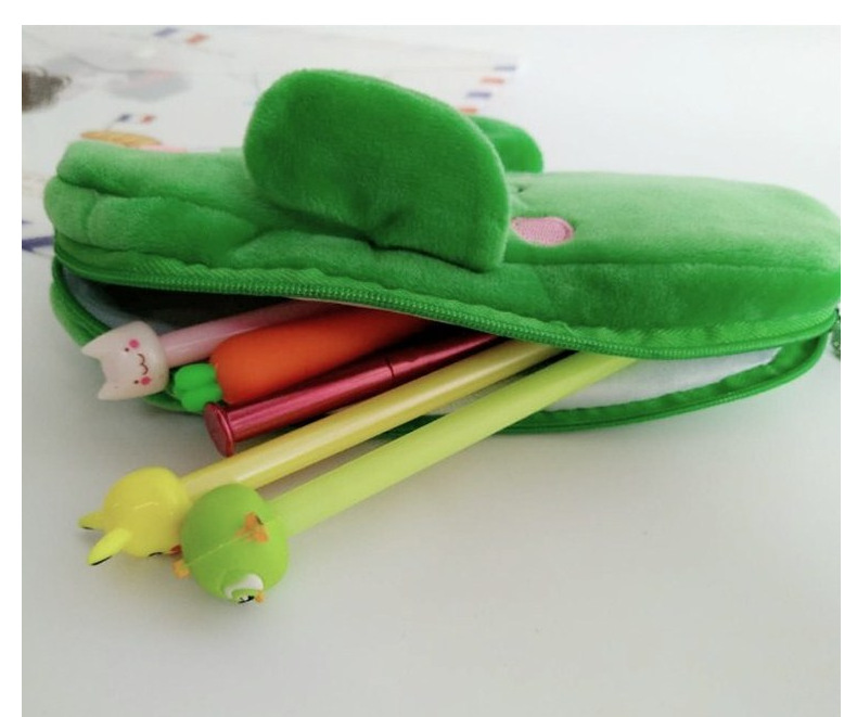 Lemon, Fruit, Monkey, Watermelon, Dragon Pattern Cute Style Lemon Fruit Monkey Plush Polyester Cute Stationery Storage Bag