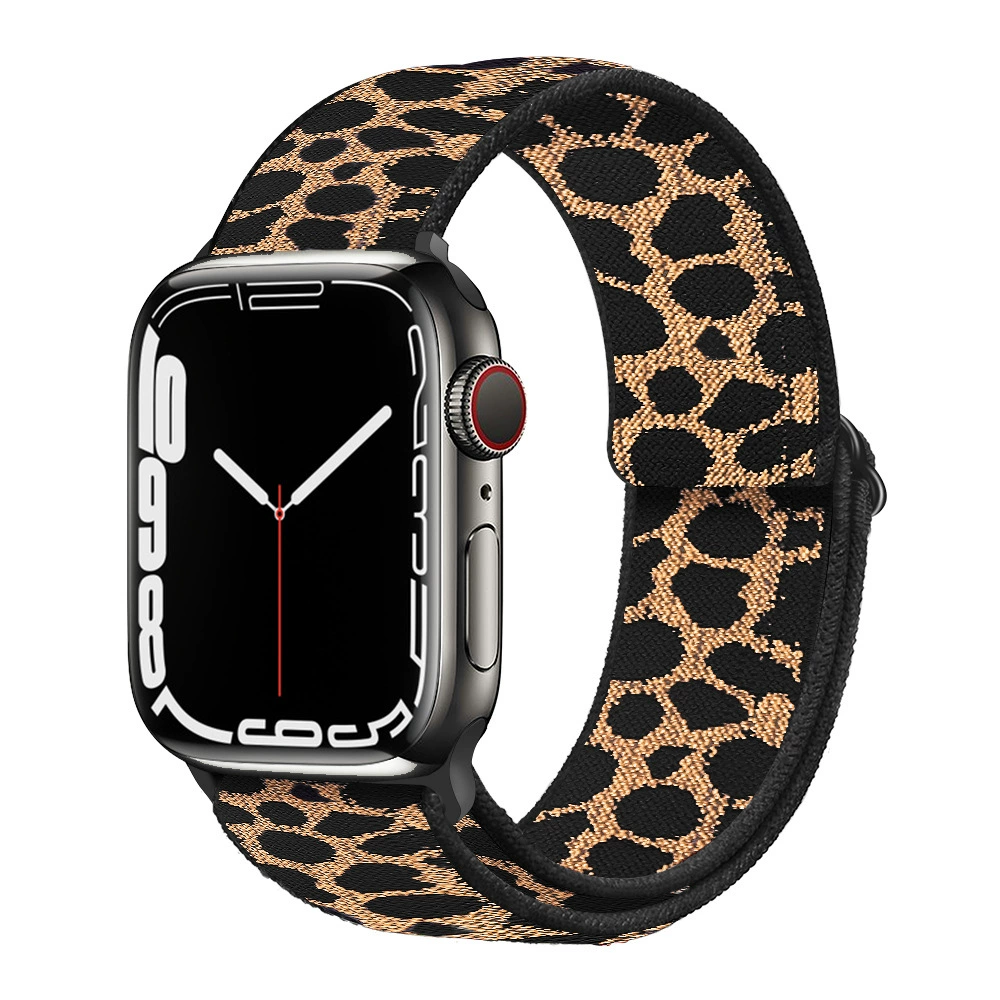 Ремешок для часов (Apple) для Apple Watch 5/6/7/8/SE, эластичный нейлоновый, пластиковый разъём, мультиразмер