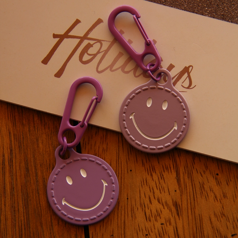 Корейский карамельный целебный цвет, двусторонний металлический брелок со смайликом, милая сумка для девочек, airpods, автомобильный кулон, лошадь Сяо