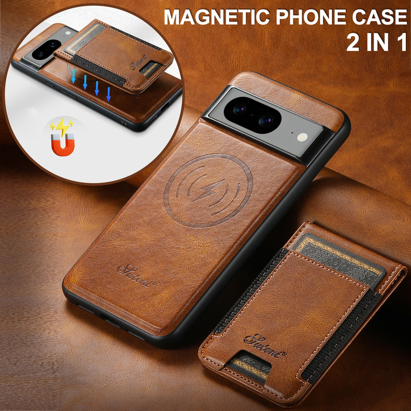 Suitable for Google 10Proxl Card Phone Case Magnetic Holder Pixel 8A Wireless Charging Magsafe Leather Case Suitable for Google 10Proxl Card Phone Case Magnetic Holder Pixel 8A Wireless Charging Magsafe Leather Case