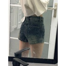 辣妹美式复古显瘦牛仔弹力短裤夏季新款裤子韩版修身紧身高腰热裤