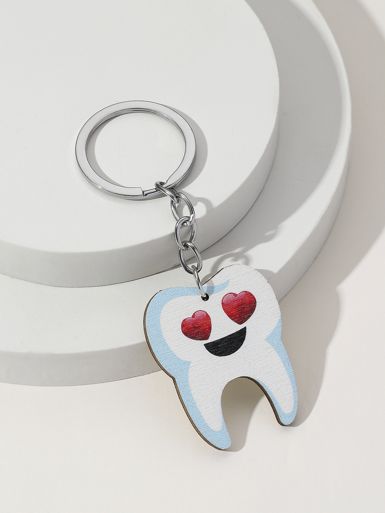 12g Weight Bag Pendant, Keychain Classification 1 Piece Quantity Holiday, Daily Occasion Wood Material Unisex Gender Cute Style Cute Teeth Wood Unisex Bag Pendant Keychain 7