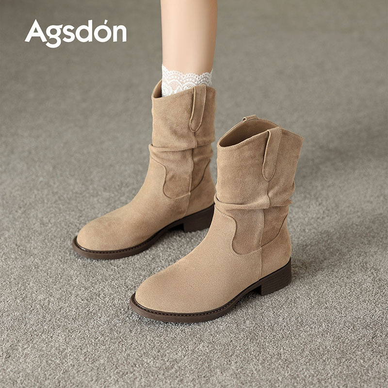 Augu Lion-Teng grueso botas Martin 2026 nuevo otoño invierno más pilotes Bocken botas de tubo medio Meilad botas cortas