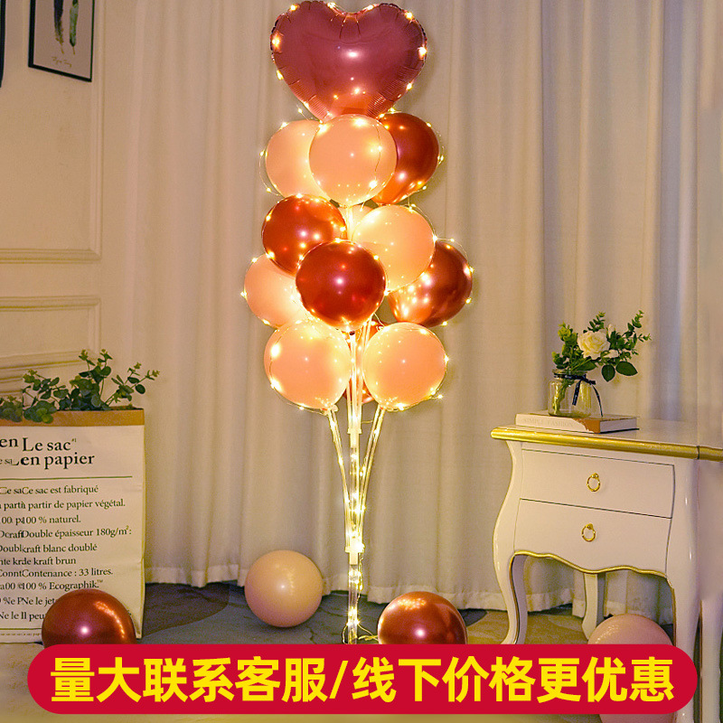 Columna de globo rojo flotante para decoración de bodas, cumpleaños y aperturas