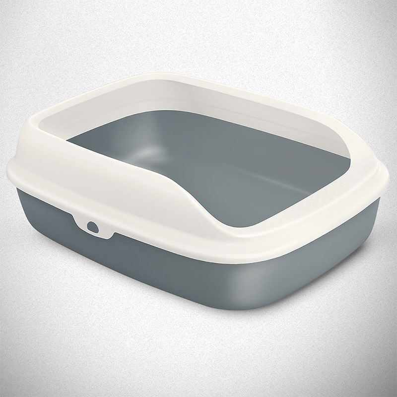 Caja de arena para gatos para mascotas semi-cerrado gato inodoro desmontable anti-salpicaduras caja de arena para gatos suministros para gatos enviar pala para gatos