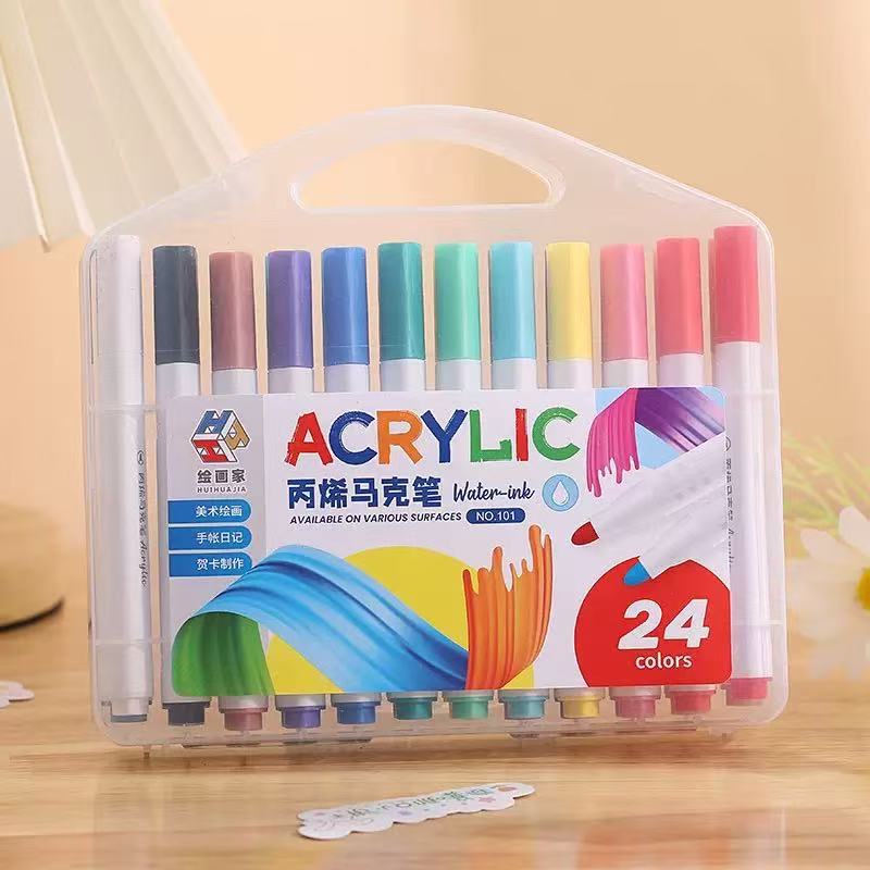 Acrílico marcador acuarela marcador al por mayor estudiante de negocios creativo papelería suministros traje niños dibujos animados