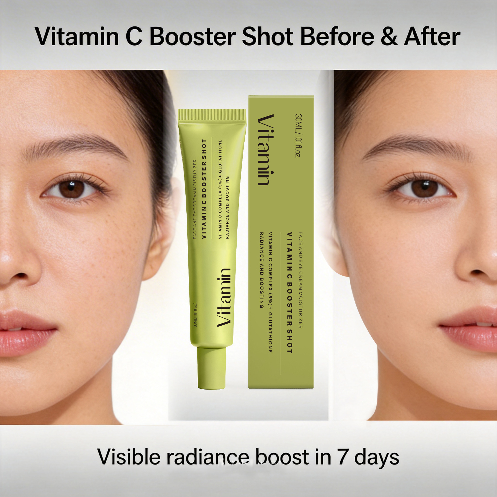 跨境Vitamin C Booster Shot Serum 维生素C面霜精华滋润细腻补水