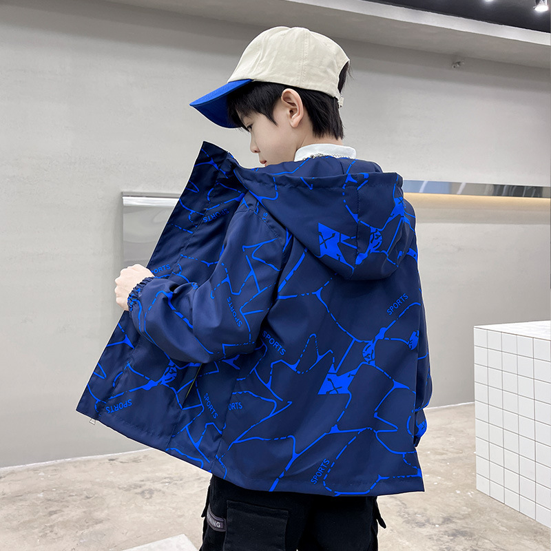 Chaqueta cortavientos para niños de primavera 2025 modelos de primavera y otoño versión coreana del nuevo estilo de los niños chinos y medianos