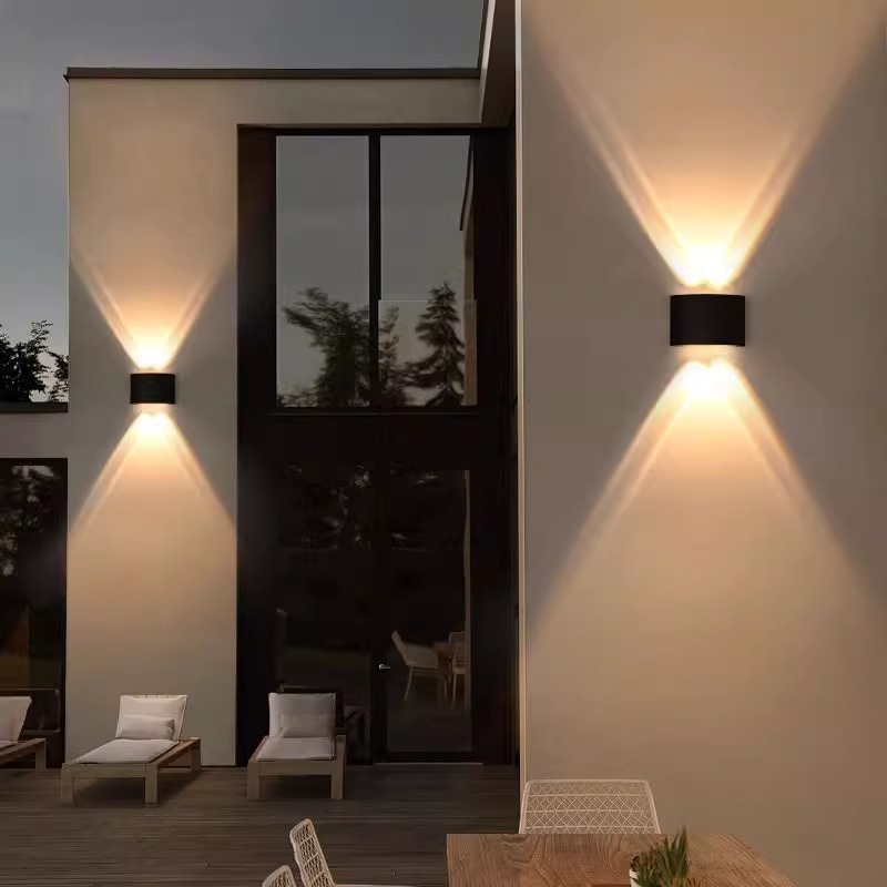 Lámpara de pared de interior con patrón de colina led Lámpara de noche de dormitorio Lámpara de pared de iluminación superior e inferior Lámpara de pared de sala de estar de lujo ligero Lámpara de pared doble