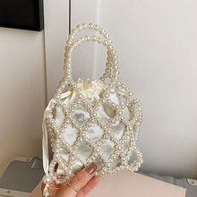 春夏新款高级感时尚金属珠手拎小包个性镂空百搭小众洋气斜挎包女