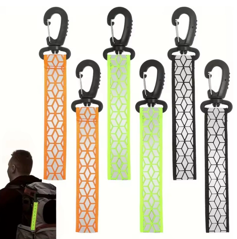 Легко найти светоотражающий ремень, портативный светоотражающий ремень, ремень для рюкзака для предотвращения столкновений для прогулок в ночное время.