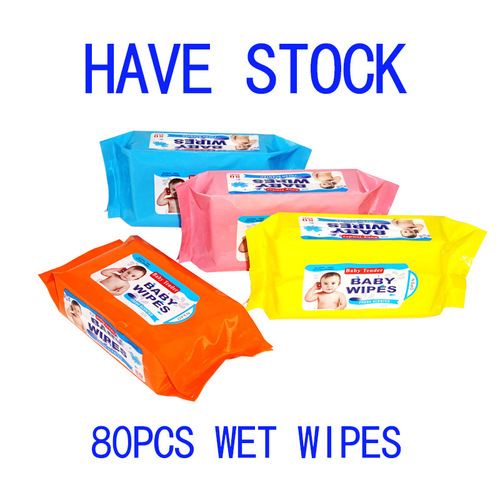 Foreign trade 80% moisture-absorbing wipes, large packs of wipes for the elderly and babies, wet wipes for infants, cleaning wipes