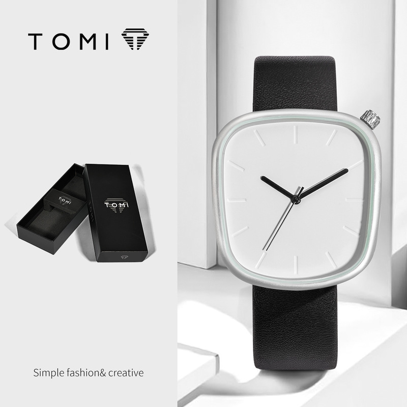 Tomi Graduated Pebble Watch Quartz Fashion Men's and Women's Belt Watch Mesh Belt Watch Simple T077A