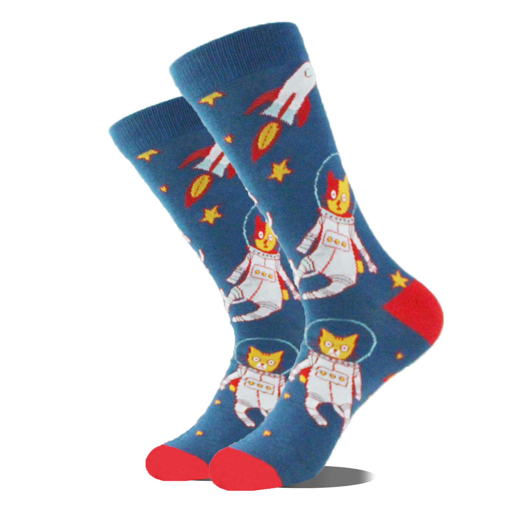 Comercio exterior calcetines de moda transfronterizos calcetines de algodón de media pantorrilla para hombres populares calcetines de moda de tema de serie de vida animal al por mayor