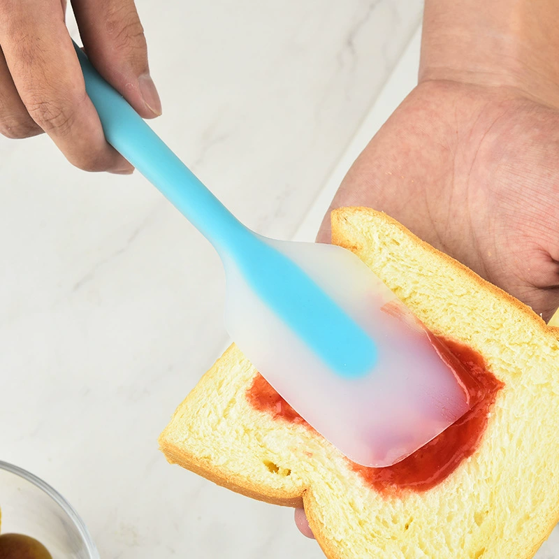 Силиконовая лопатка-шпатель для крема и торта, прозрачная, интегрированная, сертифицирована FDA, инструмент для выпечки
