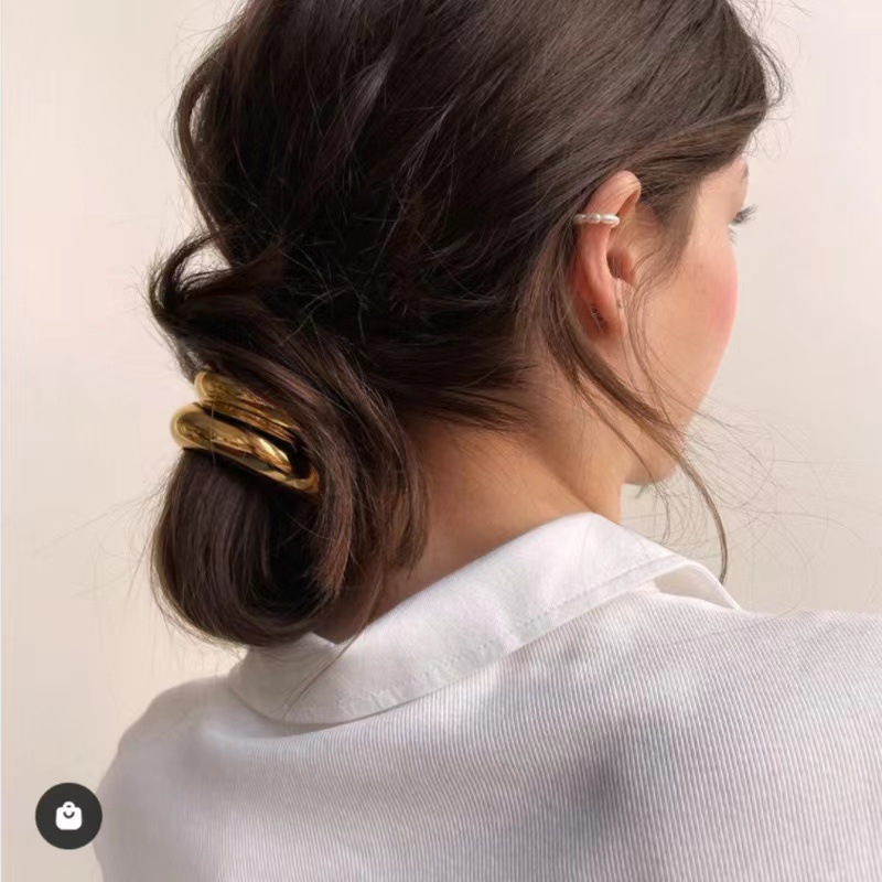 11g Weight Hair Tie Hair Accessories Type 1 Piece Quantity Holiday, Daily Occasion Alloy Material Color Block Pattern Women's Gender Simple Style Style Women's Simple Style Color Block Alloy Hair Tie 1
