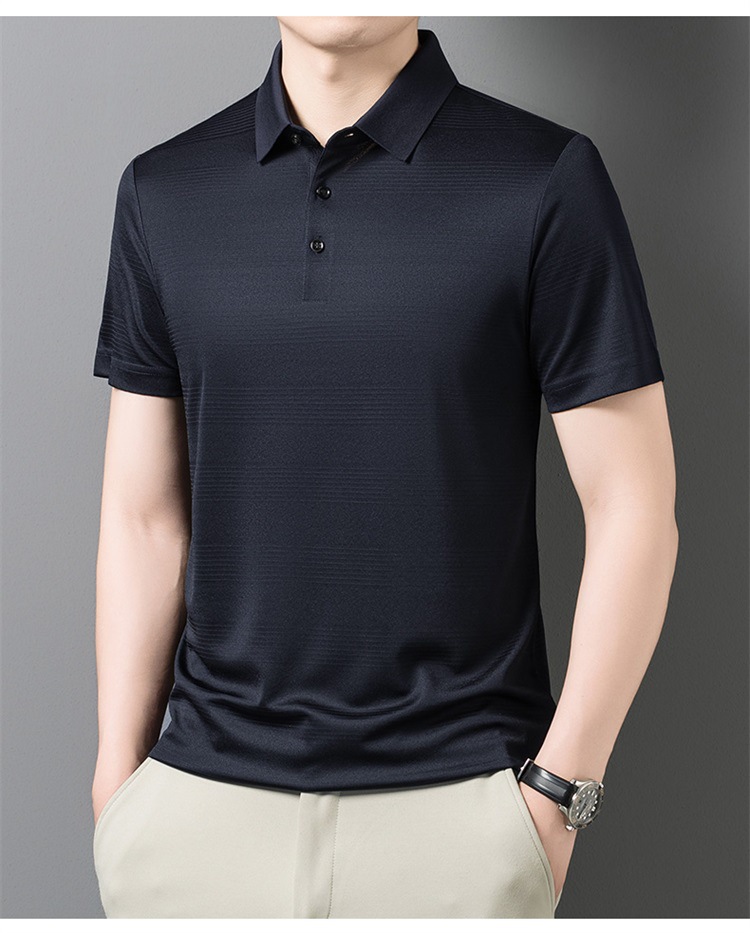 Áo thun nam tay ngắn lụa Mulberry cao cấp cổ tròn — Tây Ban Nha 9623 chi tiết 15