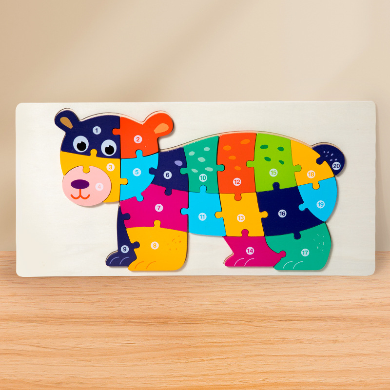 Gran tamaño de cierre puzzle de dinosaurio tridimensional puzzle cognitivo digital animal puzzle puzzle infantil puzzle puzzle