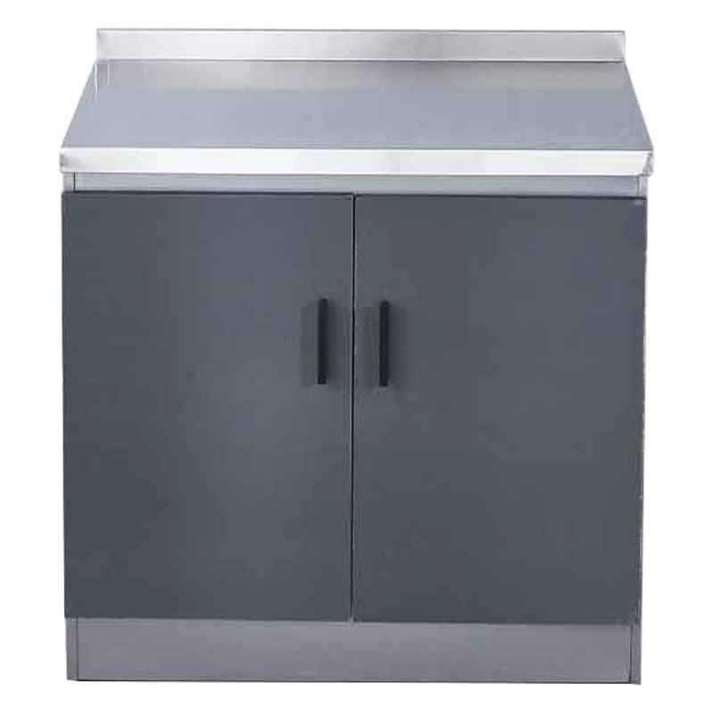 Интегрированный полностью бытовой шкаф из нержавеющей стали Интегрированная сборная раковина Сельский простой экономичный кухонный шкаф