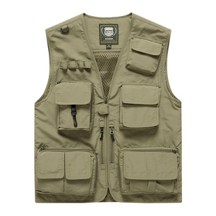 Wholesale Work Clothes Multi-Flap Pocket Pants V Neck Vest Emergency Volunteer Logo Vest
