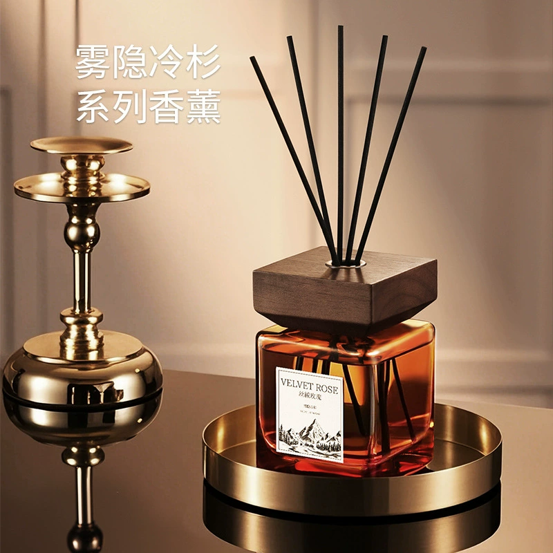 Large capacity retro wooden cover without fire aromatherapy wholesale indoor living room lasting fragrance plant essential oil fragrance ornaments
