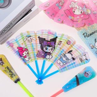 Summer cute cartoon small fan children students folding fan portable cartoon plastic folding fan kindergarten gift
