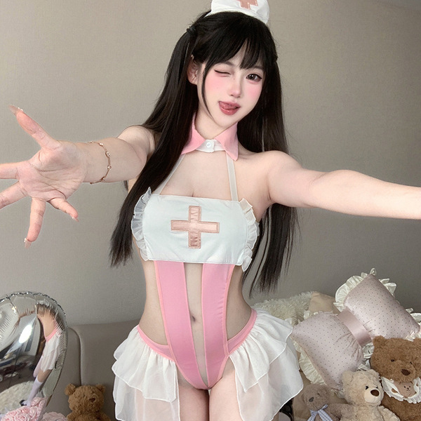 Pure desire nurse stand-up collar sweetheart nurse outfit sexy…