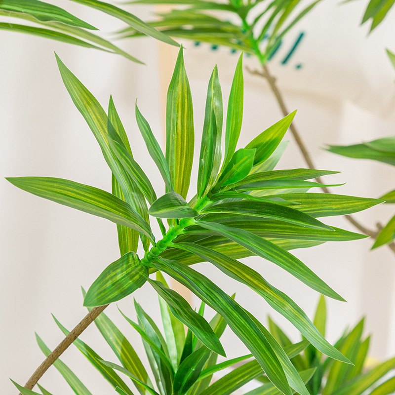 Nuevo estilo nórdico transfronterizo Simulación de plantas verdes de bambú lirio Planta grande de piso Decoración de interiores Decoración en maceta