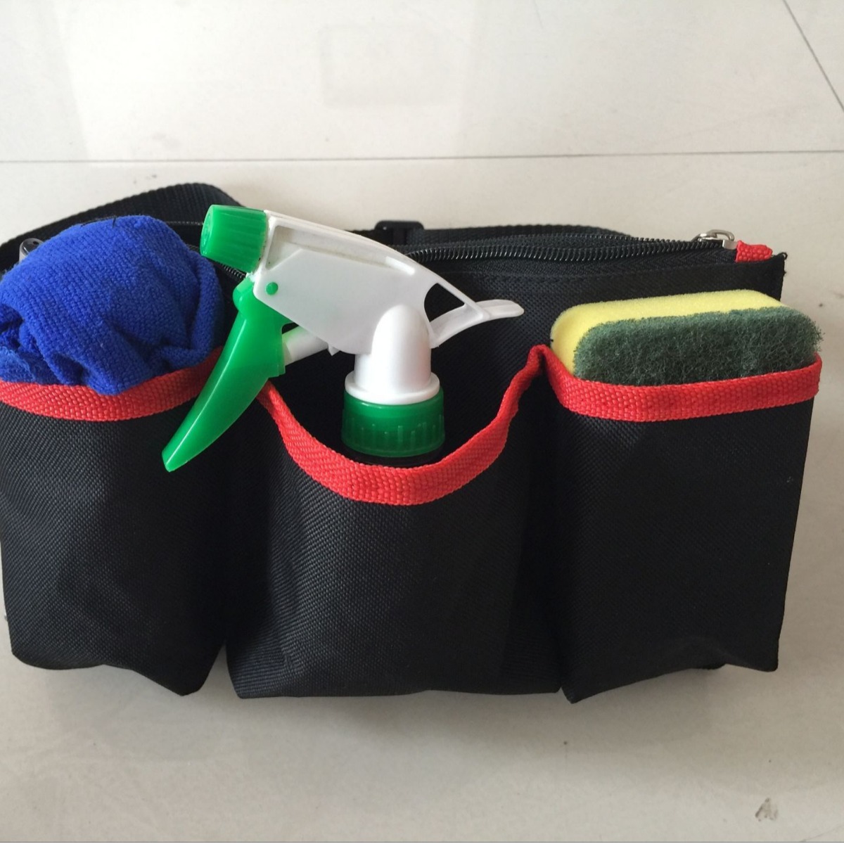 Entrega de una sola pieza ouante Kit de productos Oxford tela multi-funcional hotel restaurante limpieza cintura bolsa jardín cintura bolsa