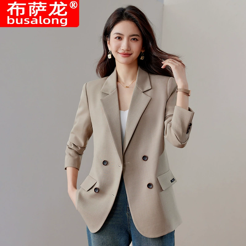 2025 новый Busalong busalong женский с длинными рукавами профессиональный маленький костюм официальное женское пальто комбинезон 6722