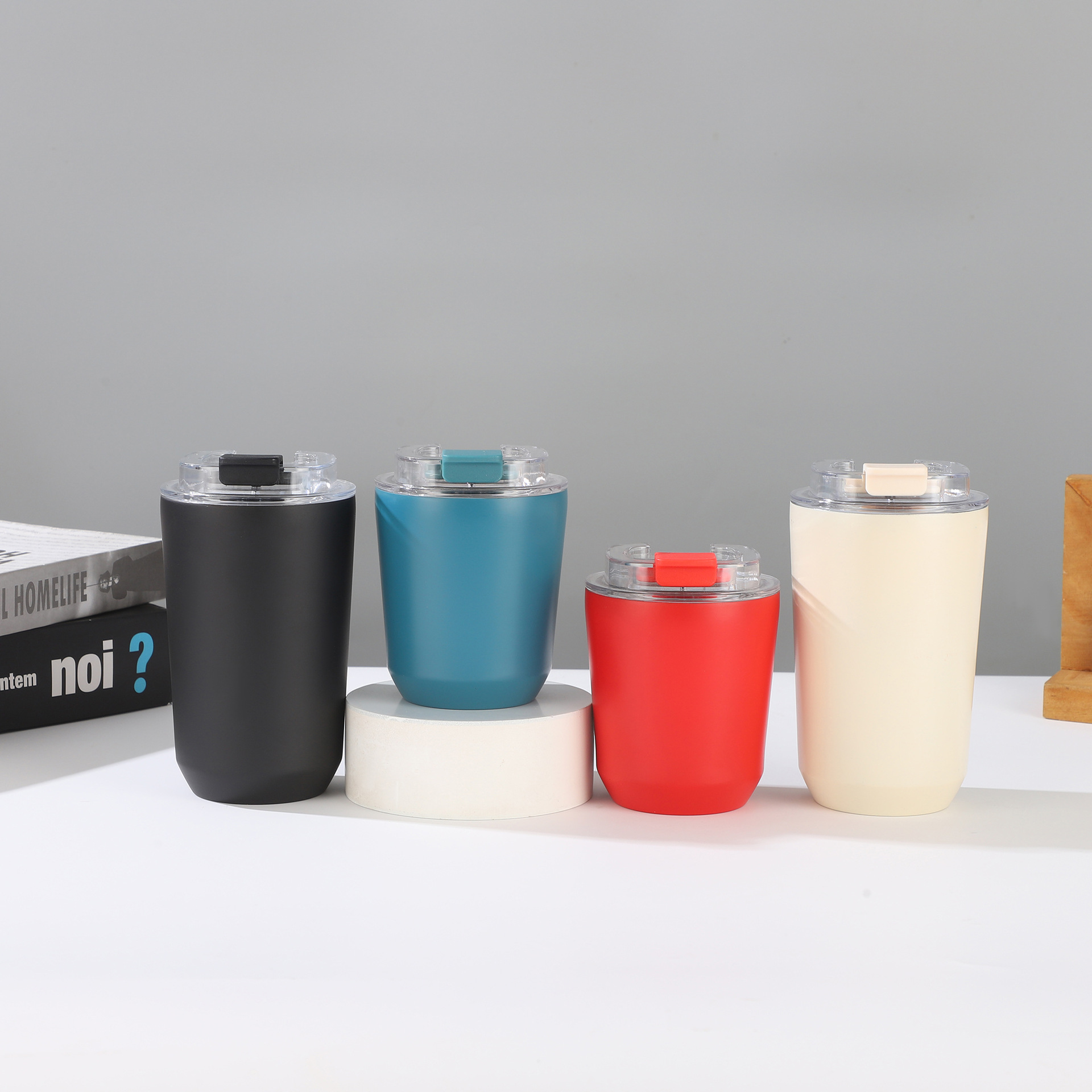 跨境304不锈钢保温杯办公室高颜值简约咖啡杯便携式车载汽车杯