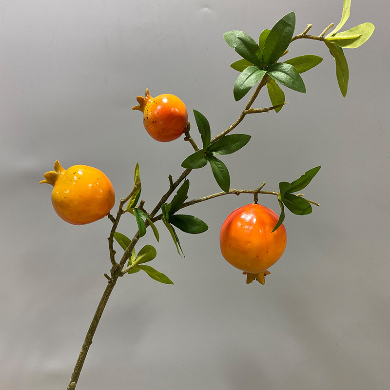 シミュレーションベリー帯霜柿枝家庭装飾植物装飾果実枝泡果実シミュレーション柿|undefined