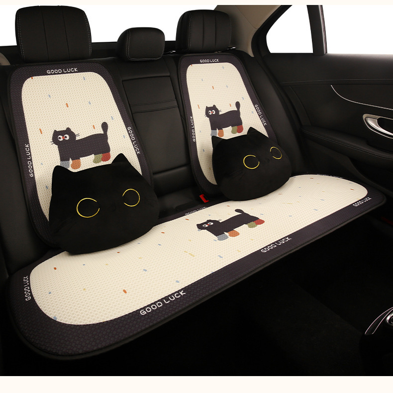 Cute Car Cushion Four Seasons Universal Half Pack Cartoon Cat Seat Cushion Goddess Cyber Celebrity Car Car Car Non-slip Seat Cushion